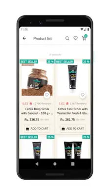 mCaffeine Natural Skin Care android App screenshot 12